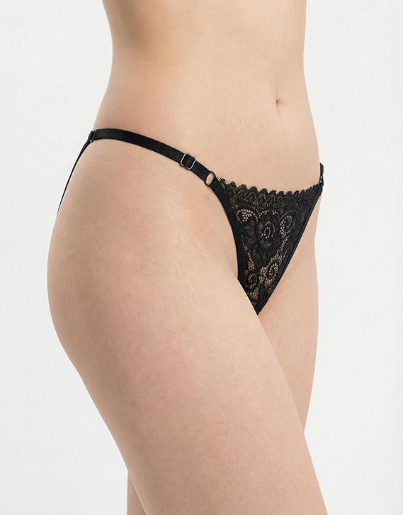 CichCiffon Women’s Black Lace Panty