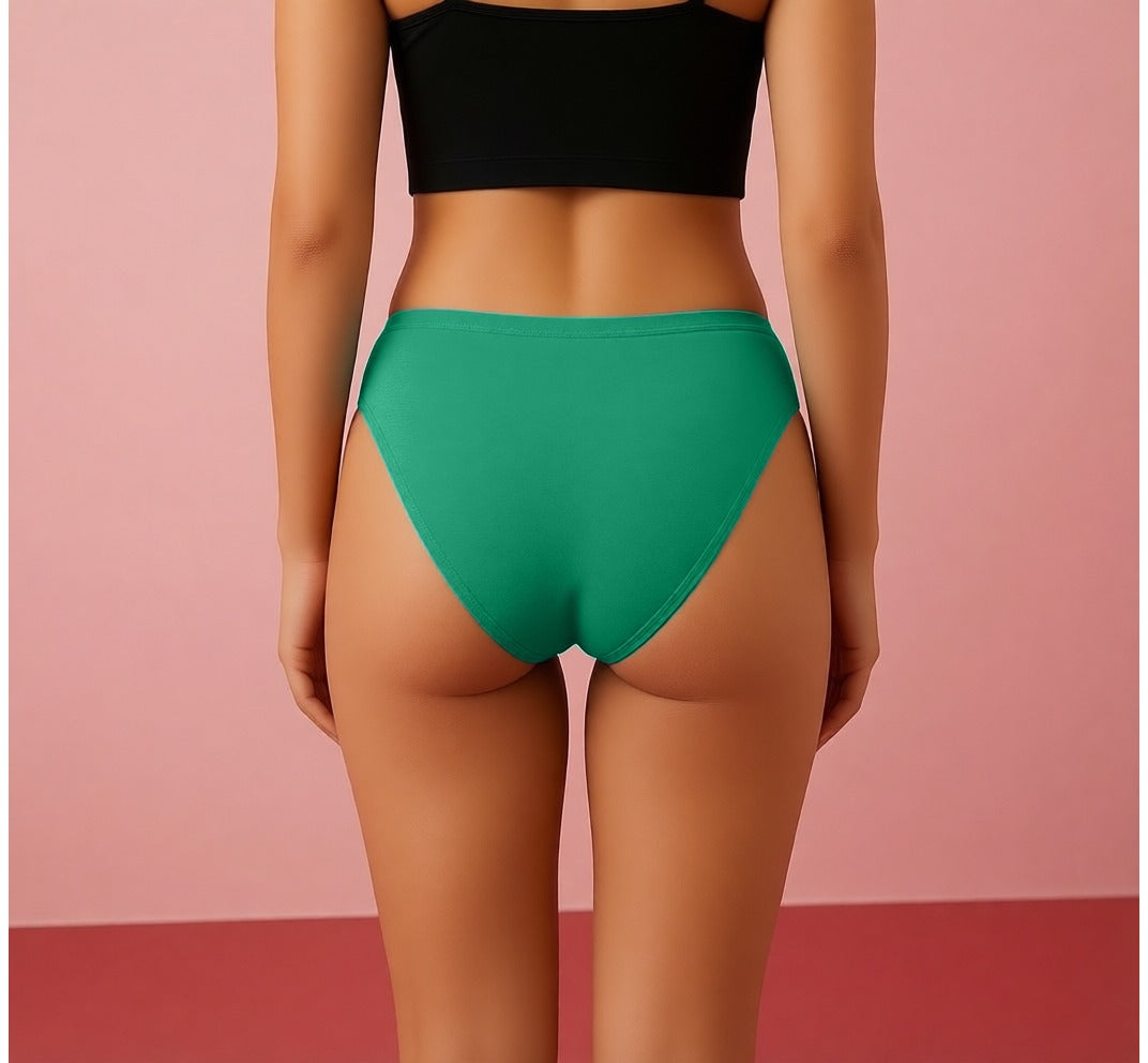 CichCiffon Women’s Soft Cotton Green Panty